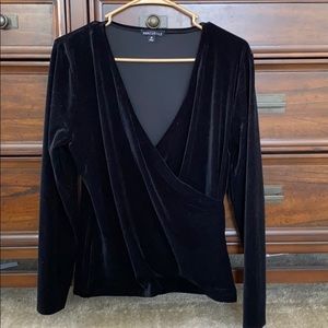 J. crew velvet wrap top